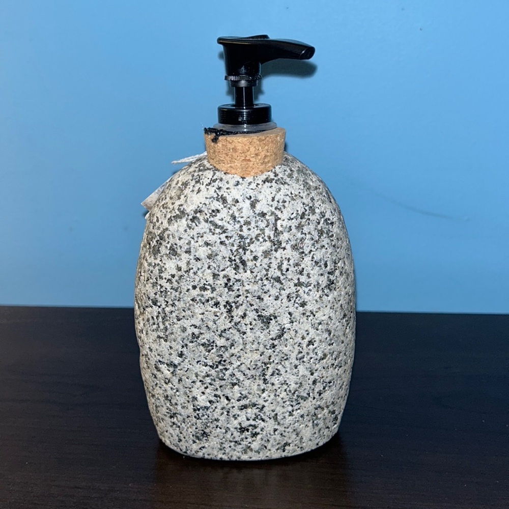 Handmade stone soap/ lotion dispenser pump